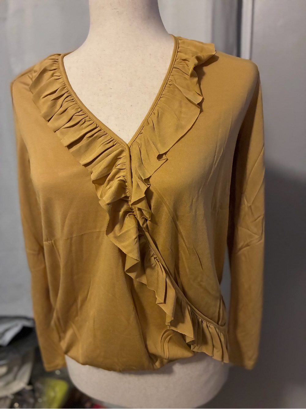 Anthropologie Sunday in Brooklyn Ruffle  V-Neck